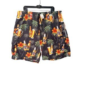Big Dogs Mens 2X Cargo Board Shorts Beer Tropical Palm Tree Swim Trunks NWT